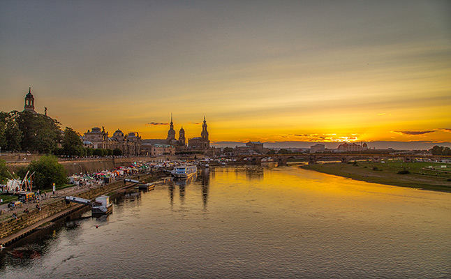 Pixelscreen - Dresden Sonnenuntergang